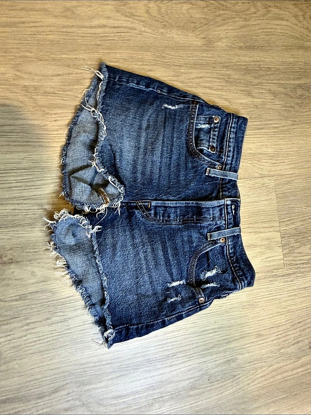 Levi's 501 Original Cut-Off Shorts in Blue, Large